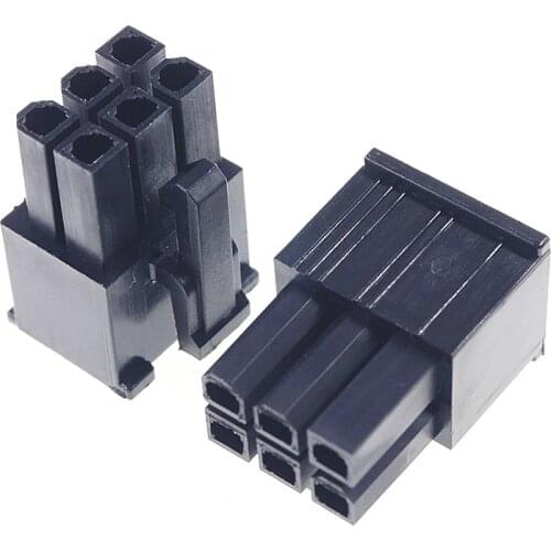 100pcs GPU PCIe PCI-E 5557 6 Position 6 Pin Male Plug Housing 4.20 mm Pitch Power connector Plastic Shell 3 Square 3 Tapered