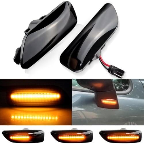 2Pcs LED Seqeuntial Blinker Side Marker Turn Signal Lights for Volvo S60 S80 V70 XC70 XC90 MK1 Car Indicator Dynamic lamp