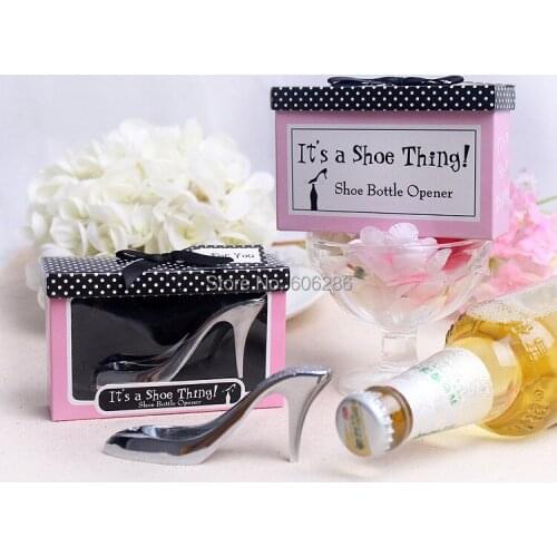 30pcs/lot Creative Bride High Heel Shoe Wine Bottle Opener For Bridal Shower Wedding baptism Party Favor Souvenir