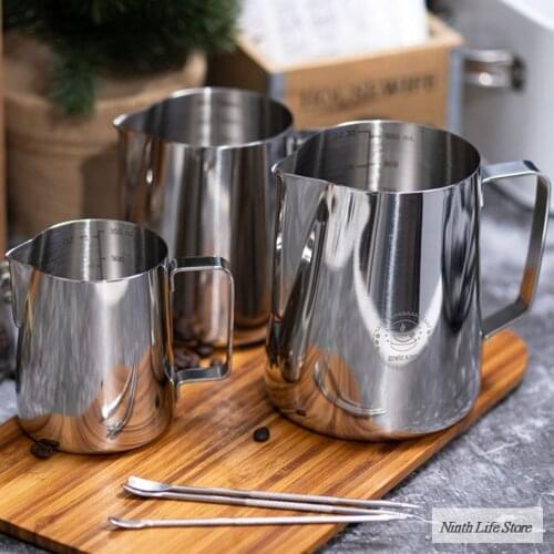 350/600/900ml Stainless Steel Milk Frothing Jug Espresso Coffee Pitcher Craft Coffee Latte Milk Frothing Jug Kitchen Bar Tools