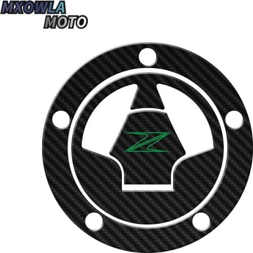 3D Carbon Fiber Tank Gas Cap Pad Filler Cover Sticker Decals for Z1000 Z800 Z750 Z250