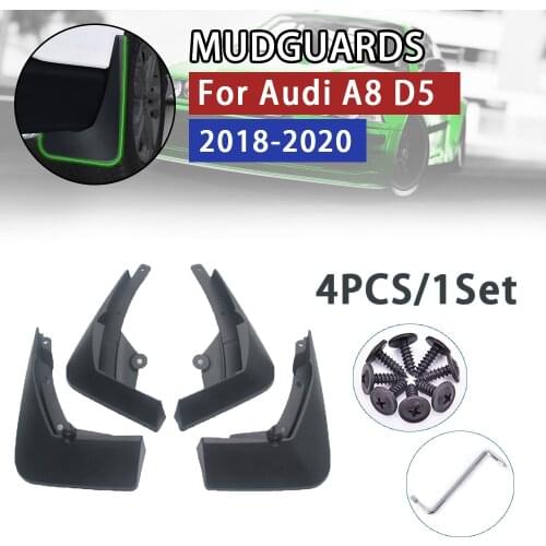 4 PCS Front Rear Car Mudflap for Audi A8 D5 2018 2019 2020 Fender Mud Guard Flap Splash Flaps Mudguards Accessories 4th 4 Gen