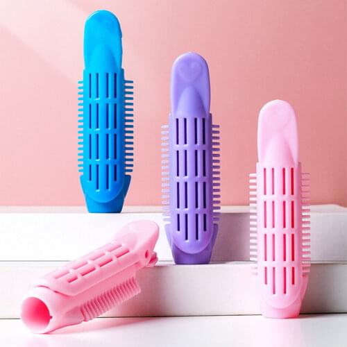 4PCS Hair Curler Clip Self Grip Volume Hair Root Curler Clip Naturally Curly Hair Styling Carrying Hair Bangs Styling Rollers