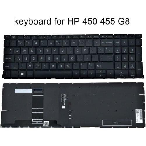 450 G8 US Backlit Laptop Keyboard Backlight for HP ProBook 455 G8 ZHAN 66 PRO 15 G4 X8QC QWERTY Computers Keyboards sale HPM20A5