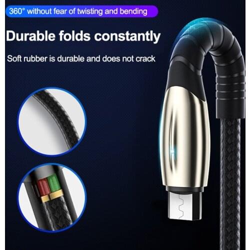 5A 2m Micro USB Cable Fast Charging Mobile Phone Android Charger Type-C Data Cord For Huawei P40 Mate 30 Xiaomi Redmi usb c