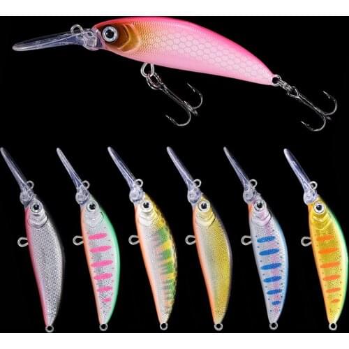 AI-SHOUYU 1pc Hard Minnow Bait Lure 50mm 5g Magnetic Fishing Sinking 0.8-1.5m with 12# Hooks Quality Artificial Fishing Tackle