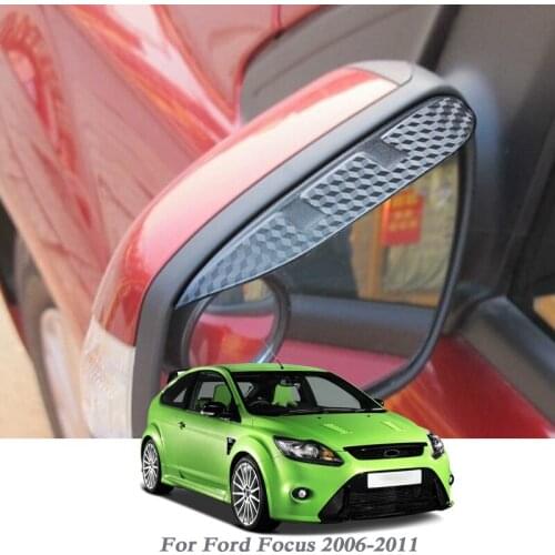 Car Rearview Mirror Rain Eyebrow Auto Shield Snow Guard Sun Side Visor Shade Protector For Ford Focus 2006-2011Sticker Accessory
