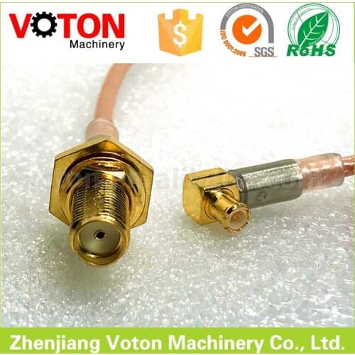Free shipping 2 piece SMA Female Jack Bulkhead To MCX Male Right Angle Connector RG316 Cable assembly length 45cm