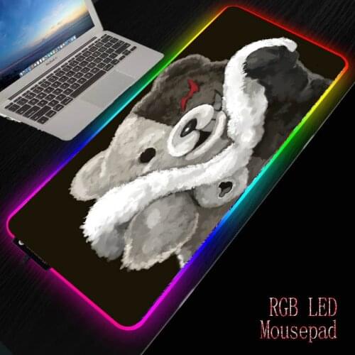 Mairuige Anime Danganronpa Large LED Colorful Gaming Mousepad RGB Mouse Pad Gamer Computer Lighting Game Backlit Desk Mice Mat