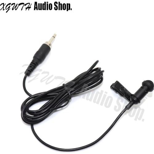 Black Mini Tie Clip Lapel Condenser Microphone Unidirectional Hypercardioid Mic Mike for Karaoke Wireless Bodypack Transmitter