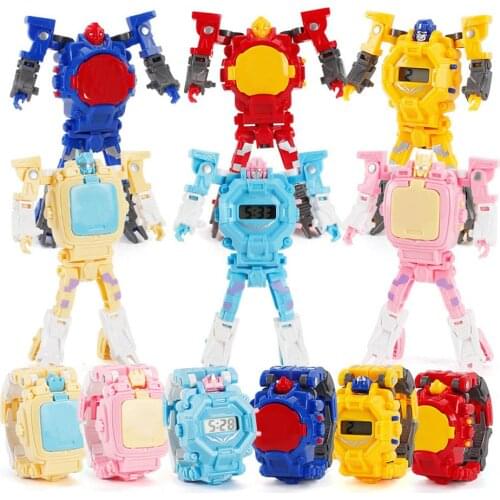 Kids Watch Toy Innovative Cartoon Deformation Robot Electronic Watches