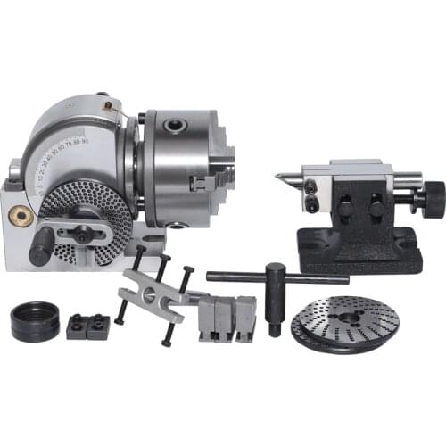 BS-0 precision milling machine indexing Head with 100m 3-jaw chuck CNC milling machine universal dividing head with tail