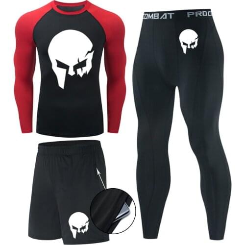 MMA Boxing Set Compression Jersey Pants+T shirts BJJ Rashguard Kickboxing Tight Sportsuit Muay Thai MMA Clothing Gym Fightwear