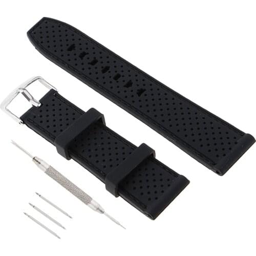 Fashion Silicone Watch Band Charm Unisex As Described Black