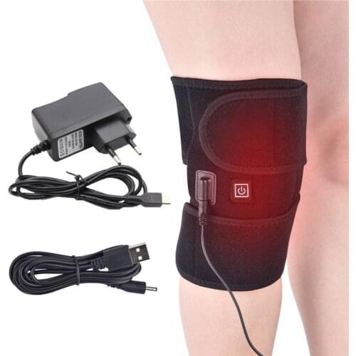 Heating Knee Pads Knee Brace Support Pad Infrared Thermal Heat Therapy Wrap Hot Compress Knee Massager for Arthritis Pain Relief