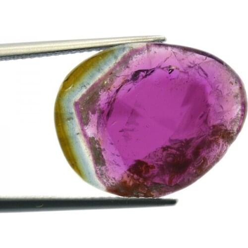 8,89ct Watermelon Tourmaline Slice Cut