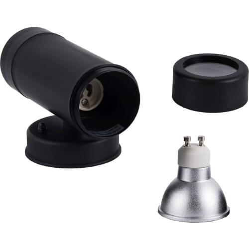 Black color outdoor wall light up down IP65 wall porch lamps for yard corridor garden wall decoration lighting with 10W bulb