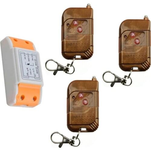 2016 new products 220 v 1 ch wireless remote control switch 1*receiver +3* transmitter Safer operation