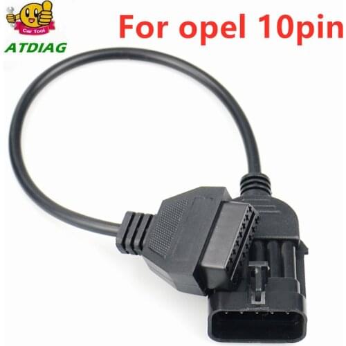 Obd Connector For Opel 10Pin To 16Pin OBD2 Car Diagnostic Cable Work For Opel Opcom Adaptor Auto Connect Cable Female