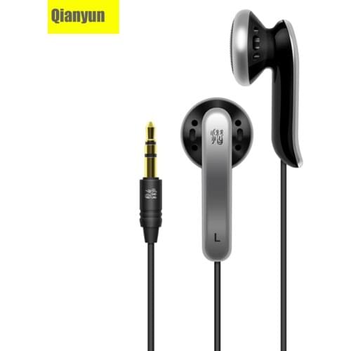 Original QianYun Qian69 Hifi In Ear Earphone High Qaulity Bass Dynamic Flat Head 3.5mm Earbuds Headset