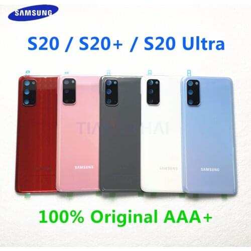 For Samsung Galaxy S20 G980 S20 Plus G985 S20 Ultra G988 Original Back Glass Case Housing Rear Cover Battery Door Replacement