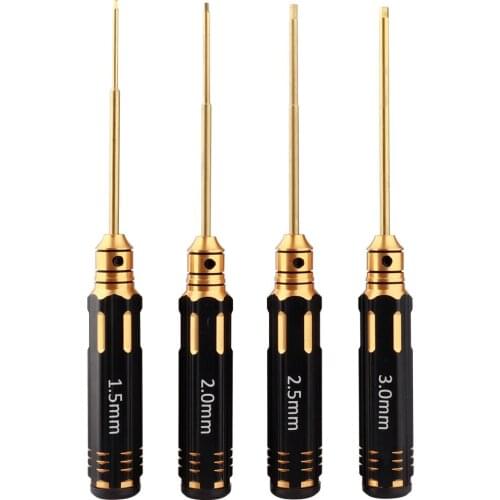 1.5mm 2.0mm 2.5mm 3.0mm Phillips Screwdriver Cross Screw Driver Non-slip Titanium Plating Process Repairing Tool for RC Aircraft