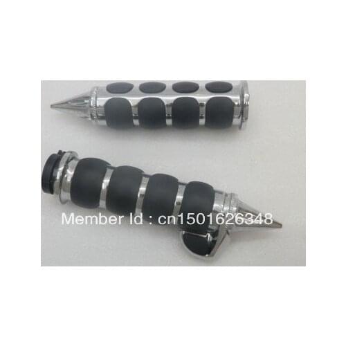 Pair Motorcycle 1" Hand Grips Handlebar W/ Throttle Boss Barend For Harley Dyna Softail Custom Deluxe Heritage Classic Sportster