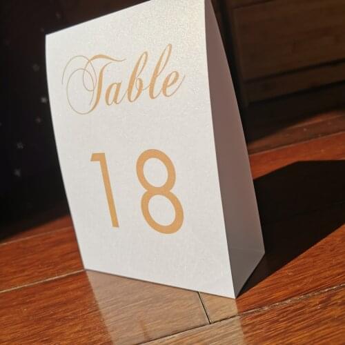 Personalized Gold color Rose flower stand free table number TN049