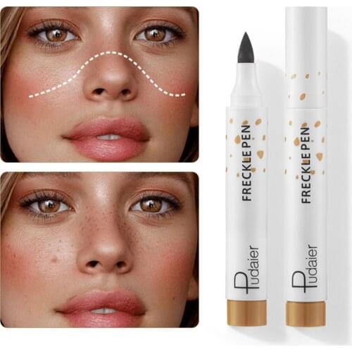 Natural Lifelike Freckle Pen Soft Brown Freckle Pen Makeup Waterproof Dot Spot Pen Create the Most Effortless Sunkissed Look
