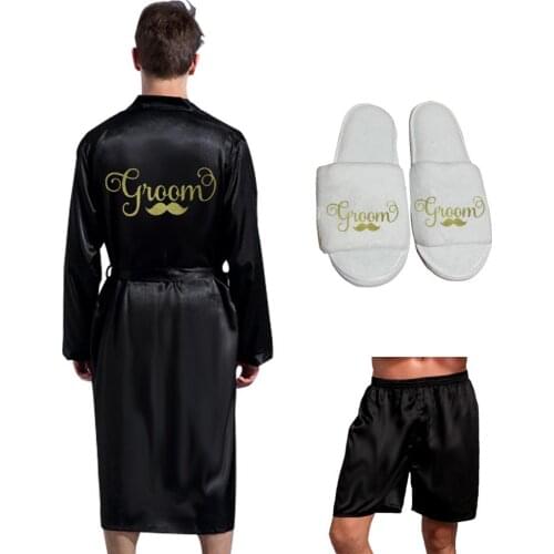 Scorelemon Men's Satin Robes