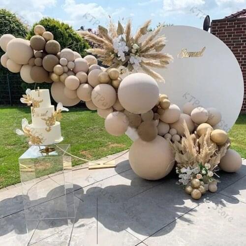 Wedding Supplies Birthday Party Balloon Arch Garland Doubled Apricot Chocolate Brown Gender Reveal Decoration Baby Shower Decor