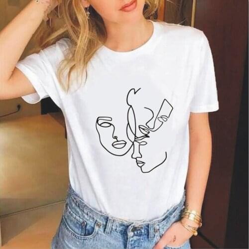 Loose Harajuku Llus Size T-Shirt Womens summer Funny Pattern Print tee shirt femme Outdoor Fashion Cotton tops camiseta mujer