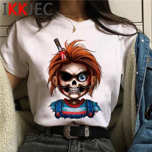 Horror Movie Chucky Funny Cartoon T Shirt Men Summer Casual Anime Harajuku T-shirt Cool Streetwear Tshirt Hip Hop Top Tees Male