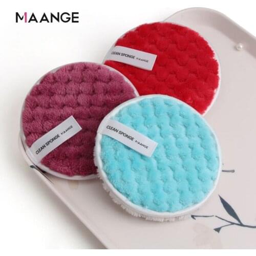 1PCS Reusable Makeup Remover Pads Double-sided Microfiber Makeup Remover Puff Cotton Double Layer Face Cleansing Towel Cleaning