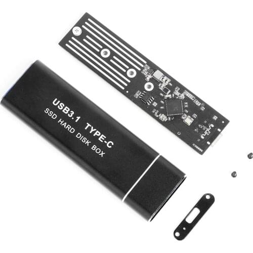 10Gbps USB Type C M.2 SSD External Enclosure Box NVME PCIE NGFF SATA M/B Key Hard Drive Disk Mobile Case