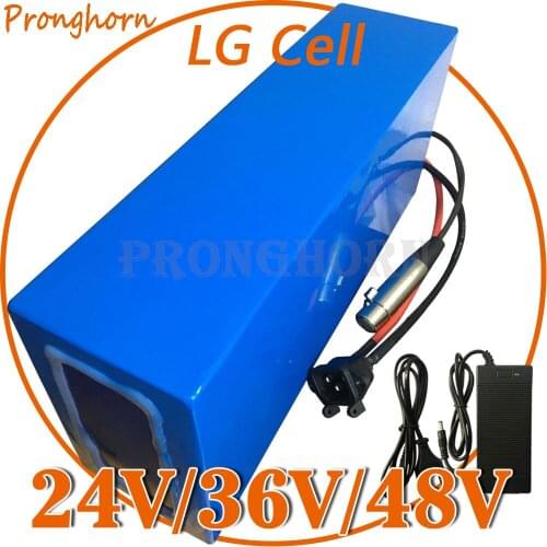 1000W 2000W Electric Bike Battery 24V 36V 48V 25Ah 30Ah 35Ah 45Ah 50Ah Ebike Lithium Battery use LG Cell with Charger Duty Free