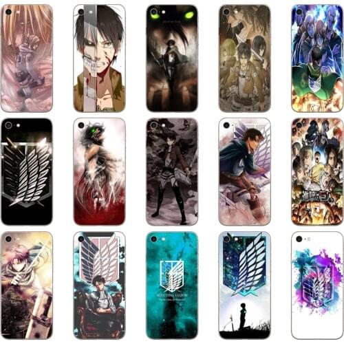 13DD Anime Japanese attack on Titan Soft Silicone Cover Case for iphone 5 5s se 6 6s 8 plus 7 7 Plus X XS SR MAX case
