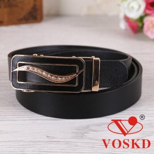 2.5cm Fashion lady Leather Belt,women Genuine Automatic Leather Belt for VOSKD