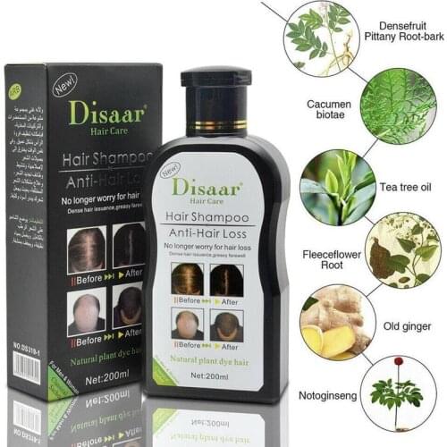 200ml Hair Growth Shampoo Herbal Ginger Repair Hair Loss Hair Beauty Shampoo Damaged Hair Treatment