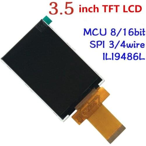 3.5 inch TFT LCD HVGA Touch screen ILI9486L MCU SPI compatible