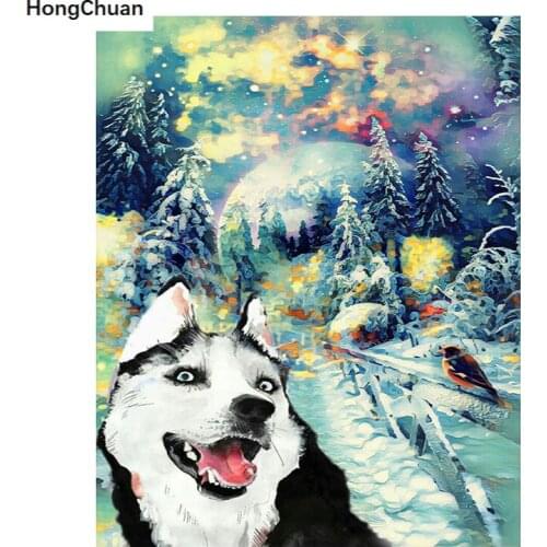 5D Diamond Painting Husky Square/Round Diamond Embroidery Handmade Rhinestone DIY Mosaic Home Decoration Fast Delivery