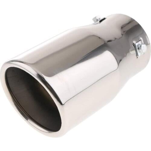 Stainless Steel Auto Car Rear Exhaust Pipe Tail Muffler Tip - Silver