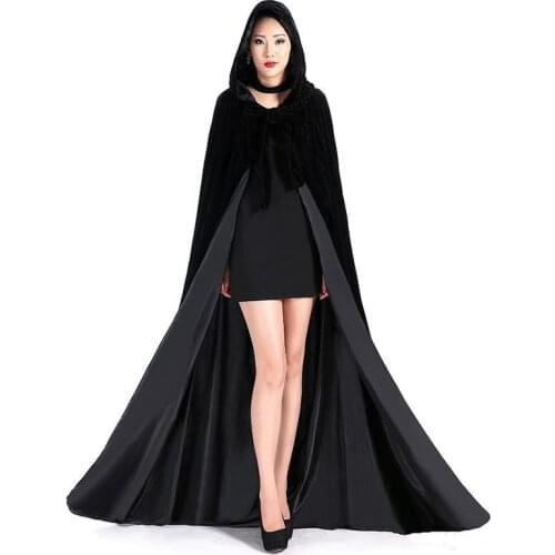 Velvet Hooded Cloaks Winter Wedding Capes Wicca Robe Warm Christmas Long Bridal Wraps Custom Made 2020 New