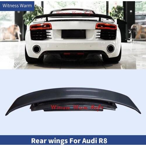 For R8 car body kit Carbon Fiber FRP Rear Trunk Wing Spoiler for Audi R8 GT V8 V10 Car Modified Tail Lip 08-15