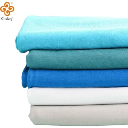 Eco-Friendly Cotton Spandex Fabric Combed Jersey Fabric For Woman Dress Not See Through A0385