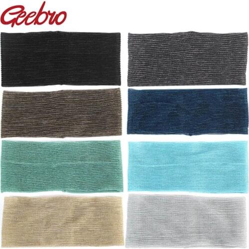 Geebro Womens Magic Elastic Hair Headband Summer Fresh Color Palettes Head Band For Girls Stretch Flat Turban Hair Accessories