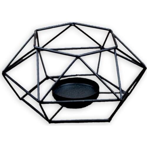 IMUWEN Metal Brief Candle Holders Black Candlestick Fashion Wedding Candle Stand Exquisite Gift Candlestick Table Home Decor