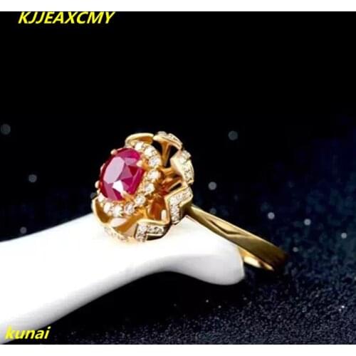 KJJEAXCMY Fine Jewelry Natural Ruby Ring 925 Silver Womens Ring is Fashionable and Elegant