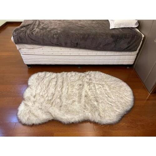 Faux Fur PUP Mat Curve White Winter Soft Warm Cozy Pet Cushion for Medium Large Dogs & Cats - Durable & Luxurious Throws Blanket