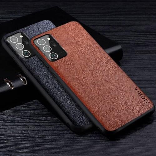 Leather Case For Samsung Galaxy Note 20 20 Ultra Luxury Style Retro Litchi PU Material Soft TPU Cover For samsung 20 ultra Funda